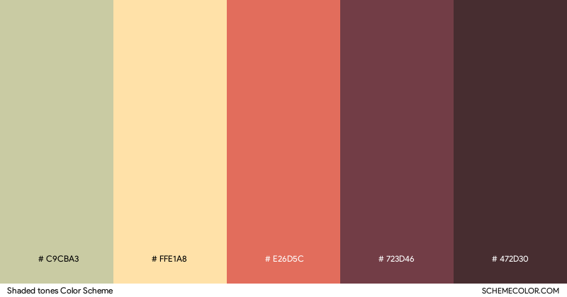 Shaded tones color scheme