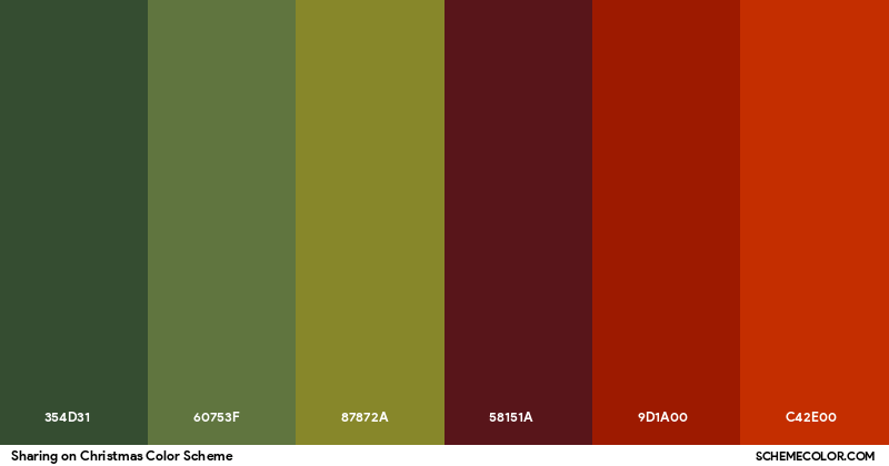Sharing On Christmas - color palette