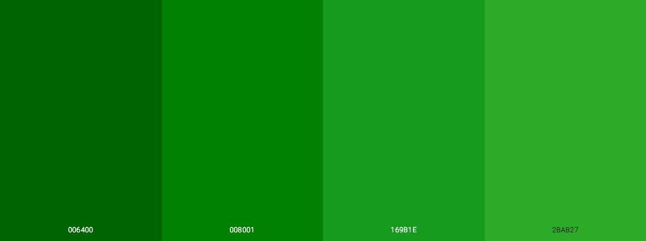 Simple Green Monochromatic Color Scheme