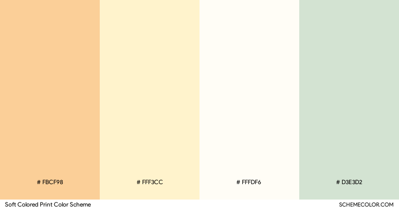 Soft Colored Print color scheme