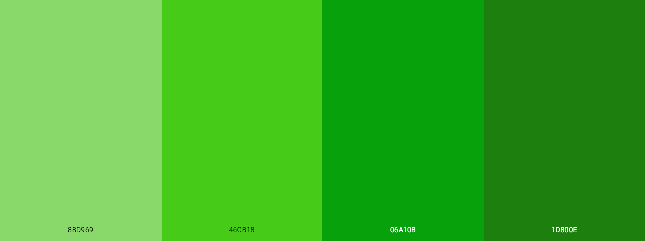 Spinach Green Monochromatic Color Scheme
