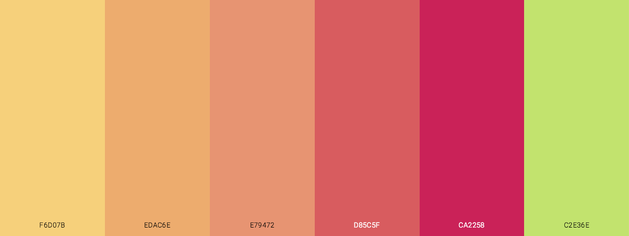 Spring Garden - color scheme with color code