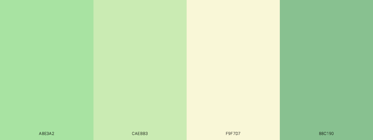 Spring’s Pale - color scheme palette with color code