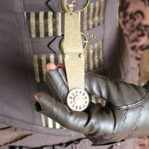 Steampunk jacket, gloves and accoutrement