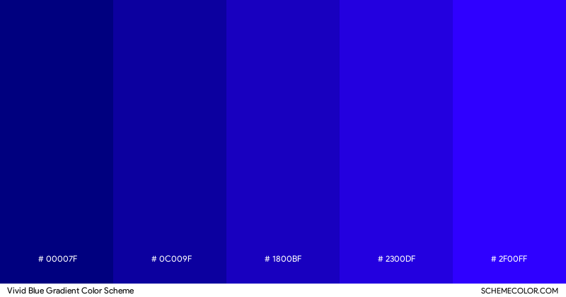 Vivid Blue Gradient color scheme