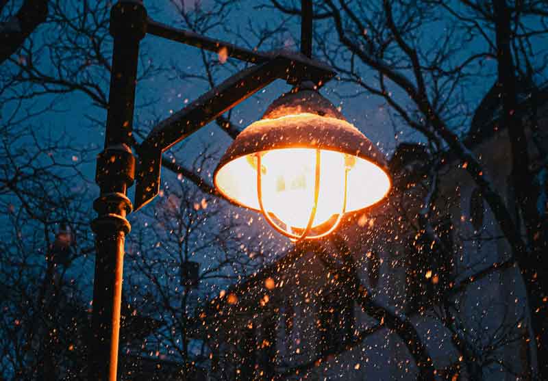 Warm Light Rainy Night Image