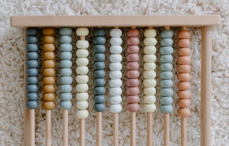 Abacus with wooden beads