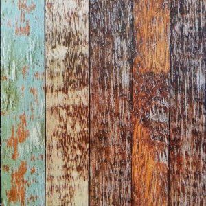 Weathered wooden planks of various colors
